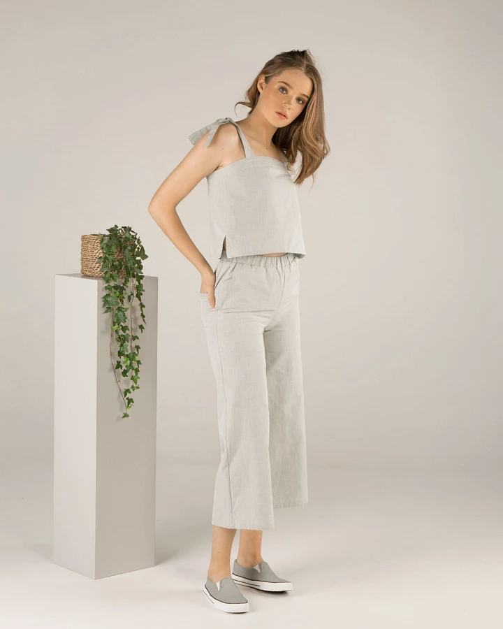 TAWAST Damen vegan Culottes Forest Whispers Heller Salbei