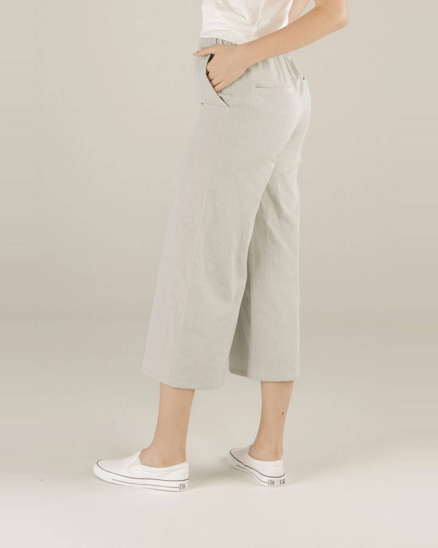 TAWAST Damen vegan Culottes Forest Whispers Heller Salbei – Ansicht 2