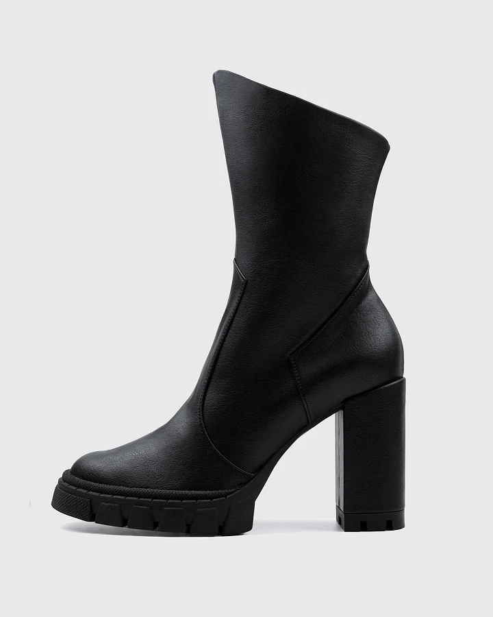 BOHEMA Damen vegan Stiefel Ritual Schwarz
