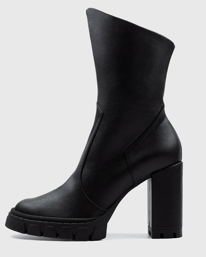 BOHEMA Damen vegan Stiefel Ritual Schwarz
