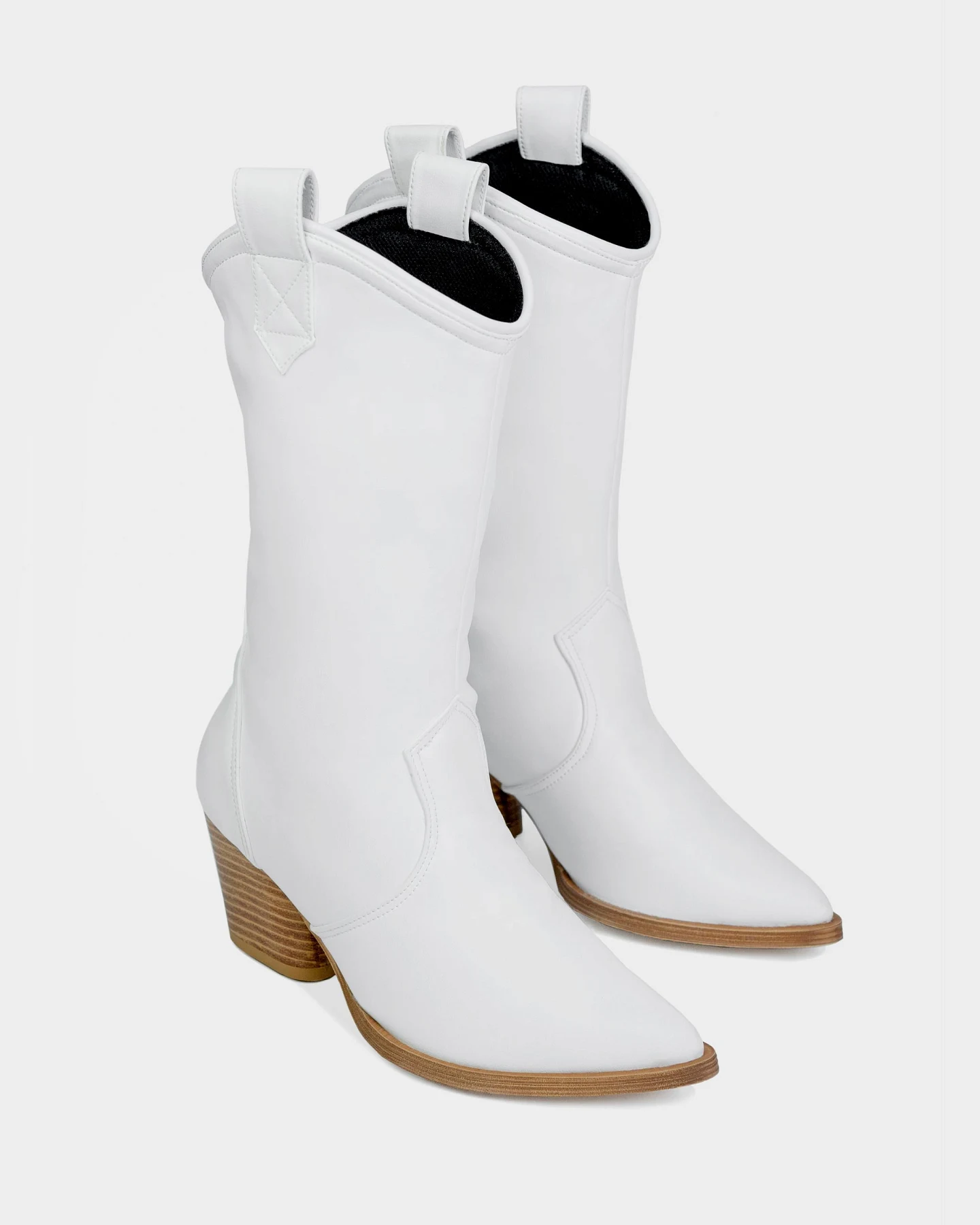 BOHEMA Damen vegan Stiefel Nopal Weiß – Ansicht 2