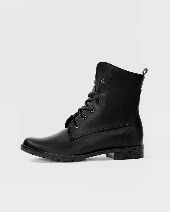 BOHEMA Damen vegan Stiefel Workers No. 2 Schwarz