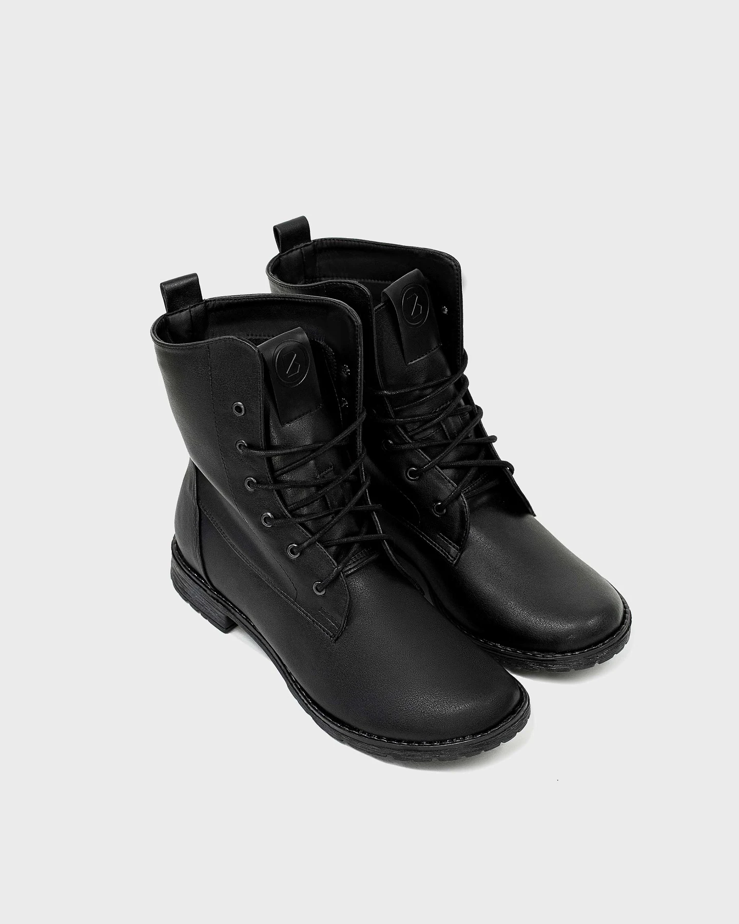 BOHEMA Damen vegan Stiefel Workers No. 2 Schwarz – Ansicht 2