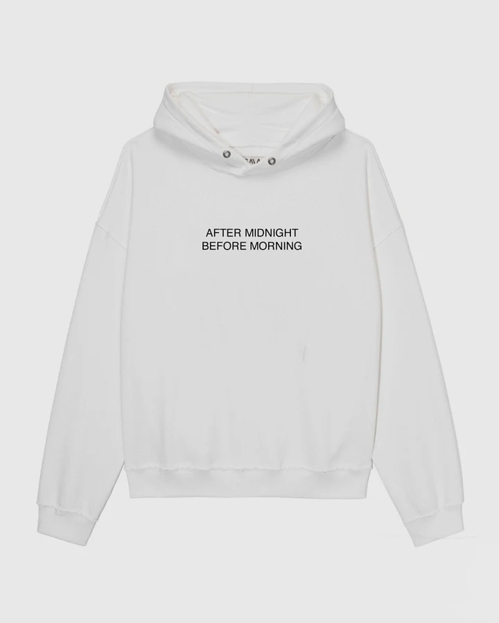 BOHEMA Damen vegan Hoodie Den Ganzen Tag Die Ganze Nacht Weiß