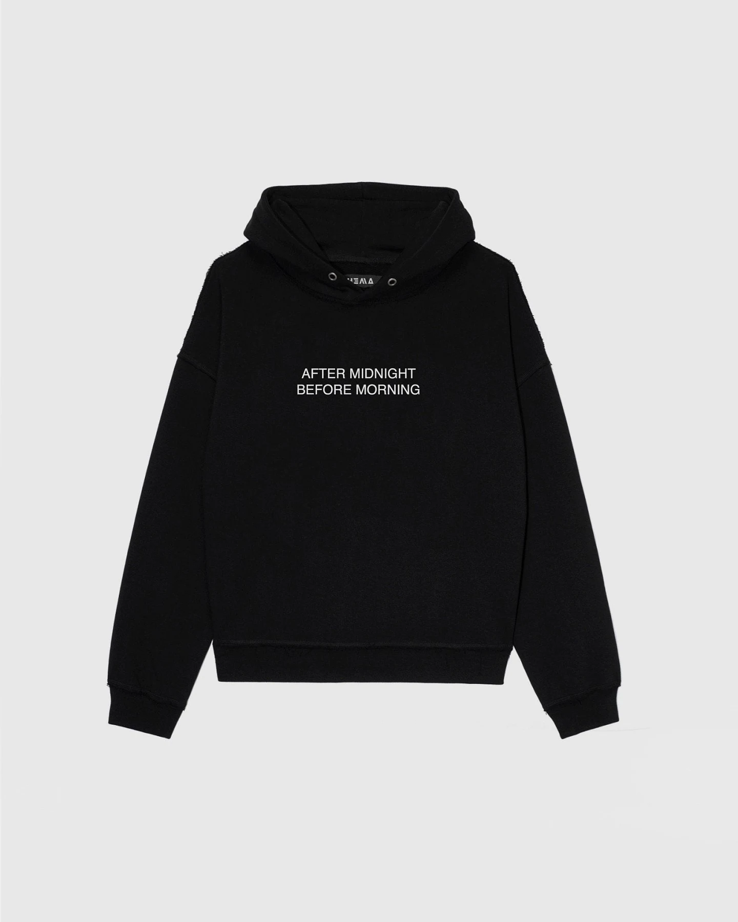 BOHEMA Damen vegan Hoodie Den Ganzen Tag Die Ganze Nacht Schwarz – Ansicht 2