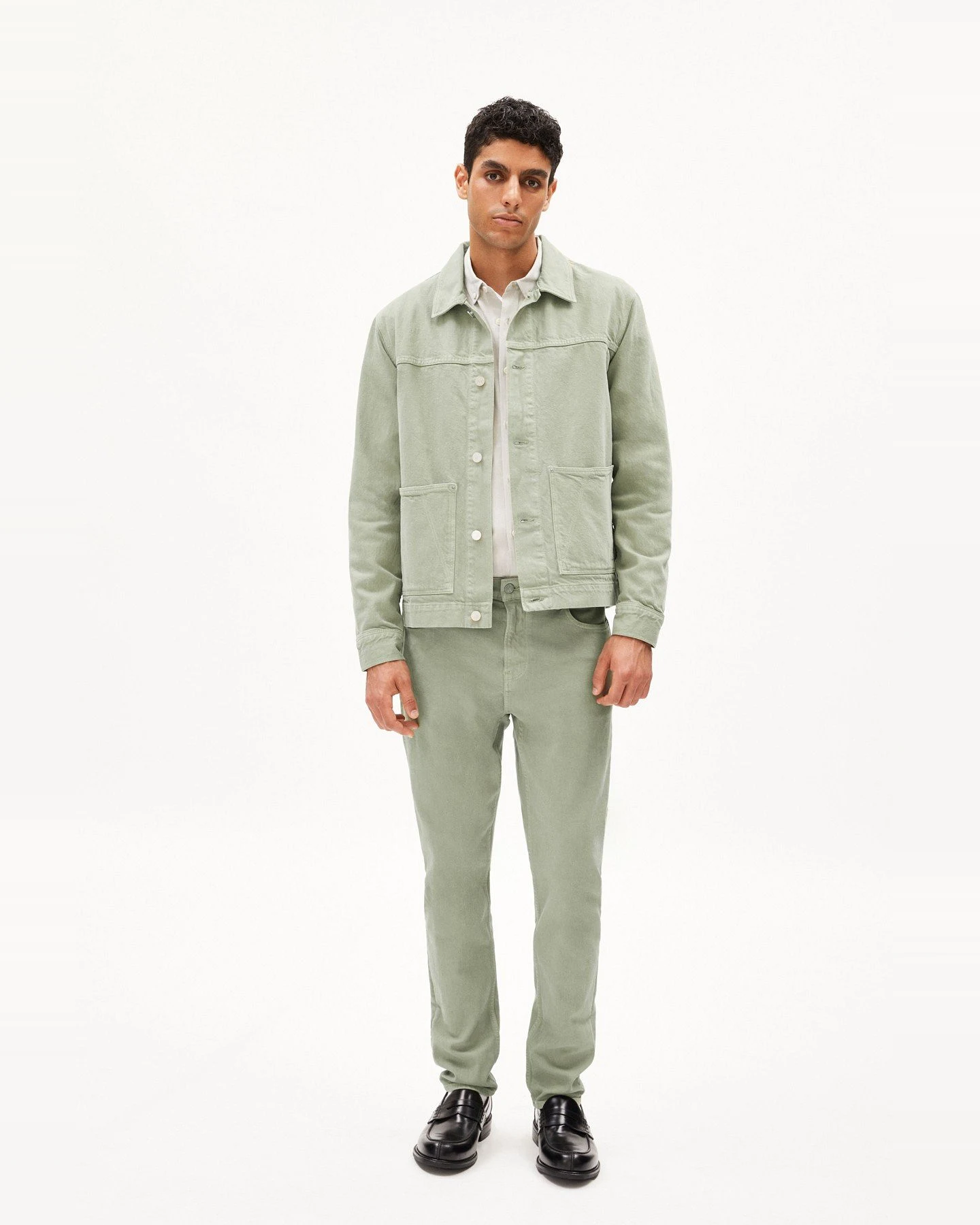Jeansjacke Evaan Grün – Ansicht 3