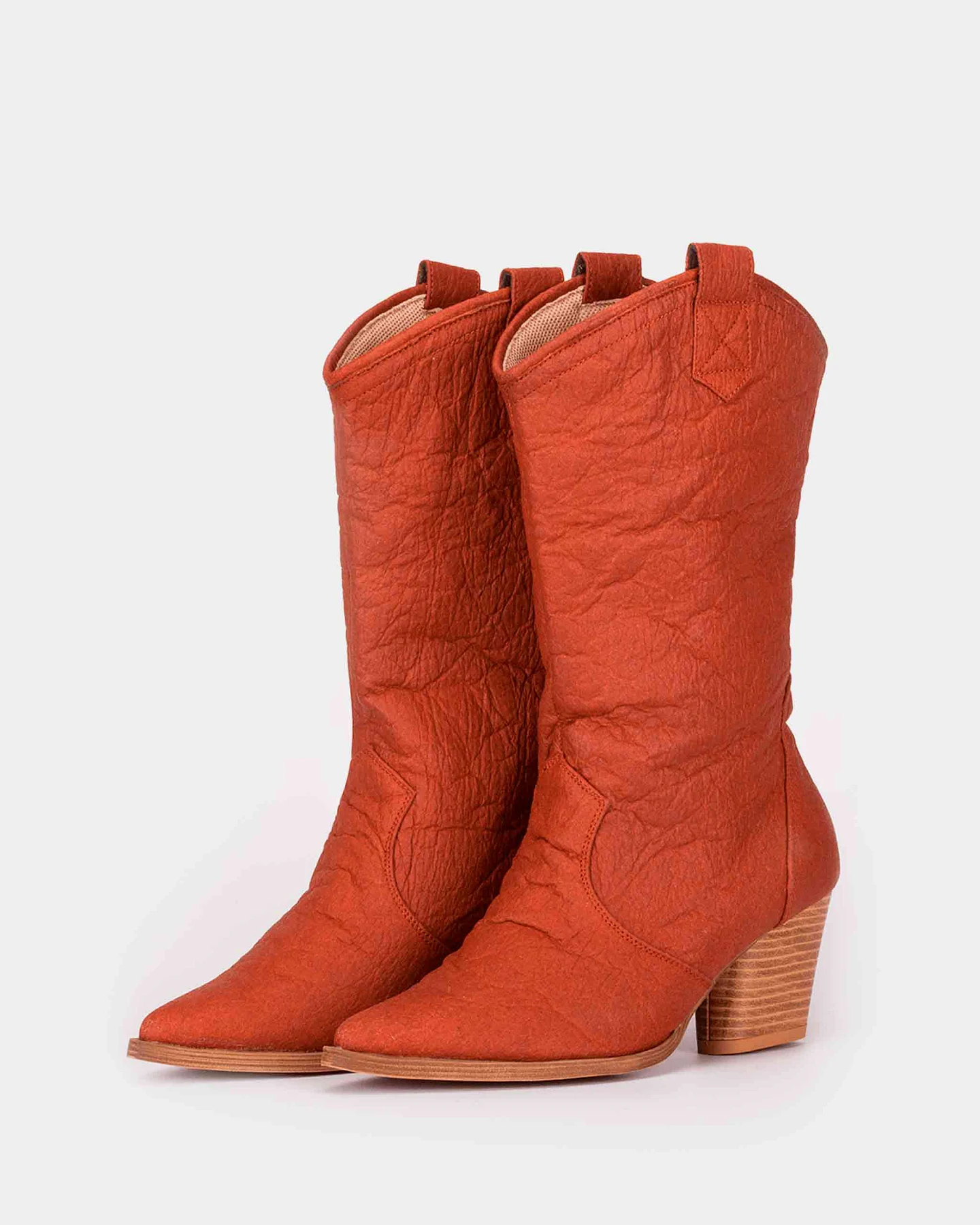 BOHEMA Damen vegan Stiefel Pina Rot – Ansicht 2