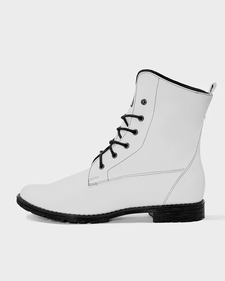 BOHEMA Damen vegan Stiefel Workers No. 2 Weiß