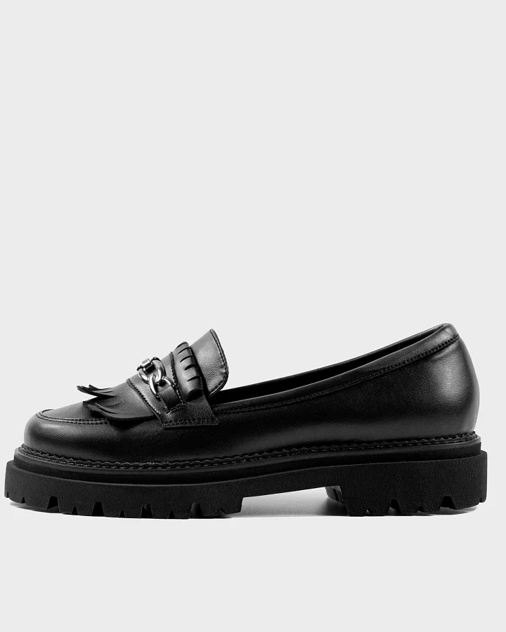 BOHEMA Damen vegan Loafer Chunky Schwarz