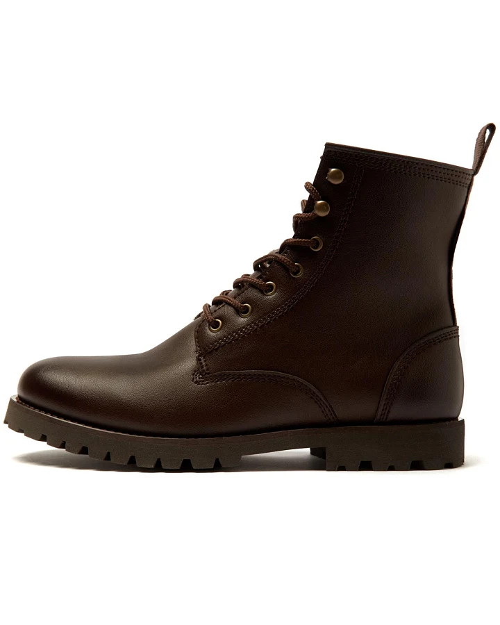 Will's Vegan Store Herren vegan Rangers Stiefel Dunkelbraun