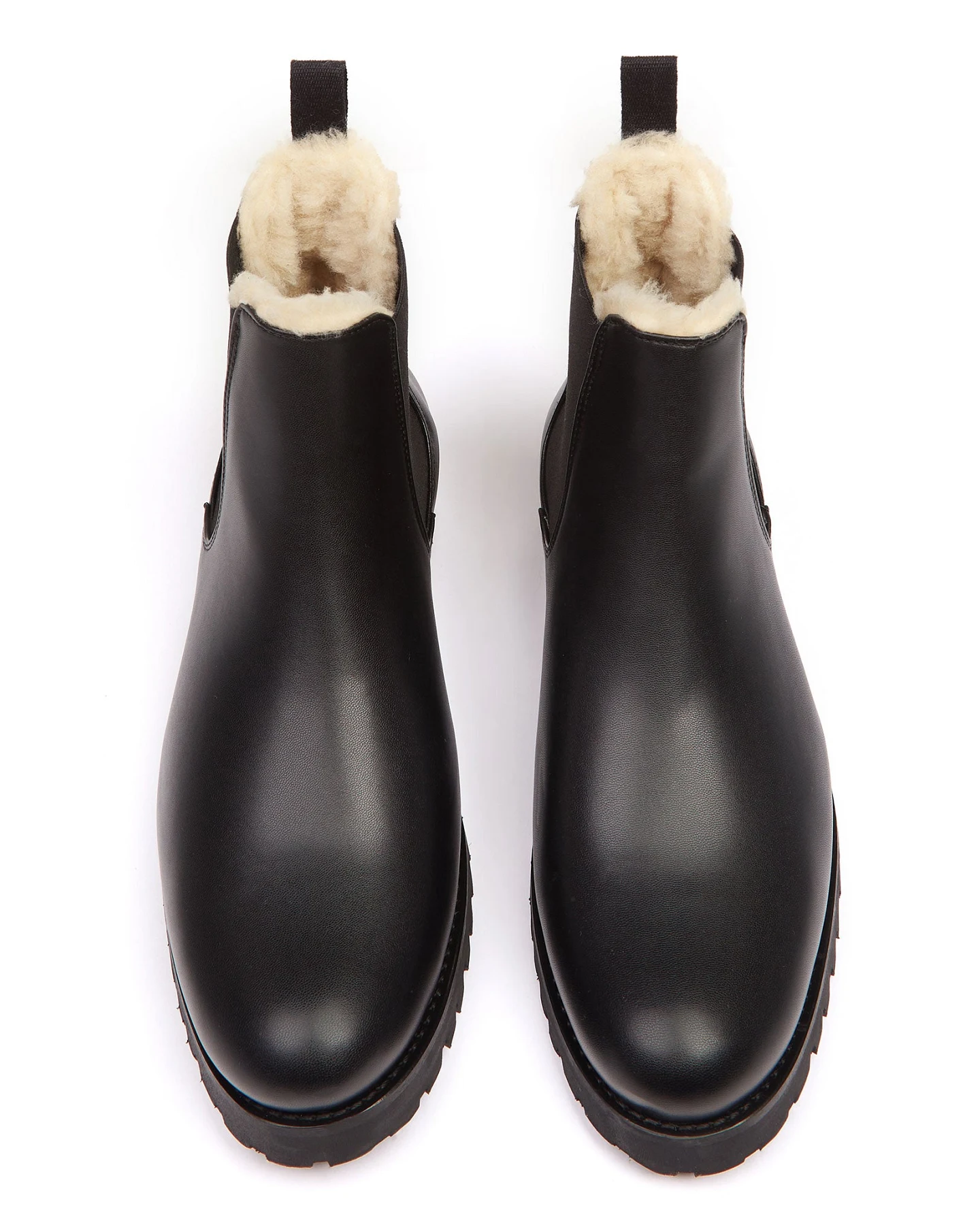 Will's Vegan Store Herren vegan Luxe Isolierte Deep Tread Chelsea Boots Schwarz – Ansicht 2