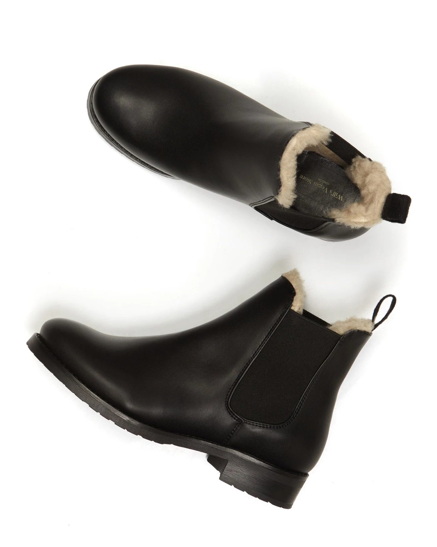 Will's Vegan Store Damen vegan Luxe Insulated Smart Chelsea Boots Schwarz – Ansicht 2
