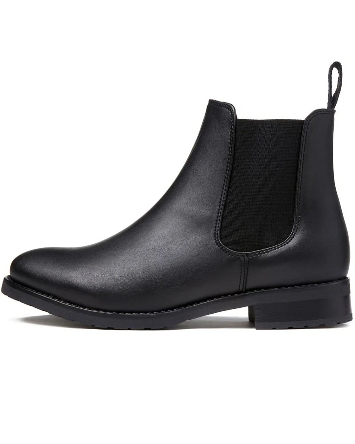 Will's Vegan Store Damen vegan Luxe Smart Chelsea Boots Schwarz