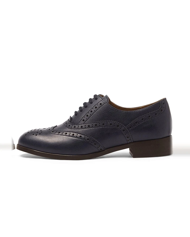 Will's Vegan Store Damen vegan Oxford Brogues Marineblau