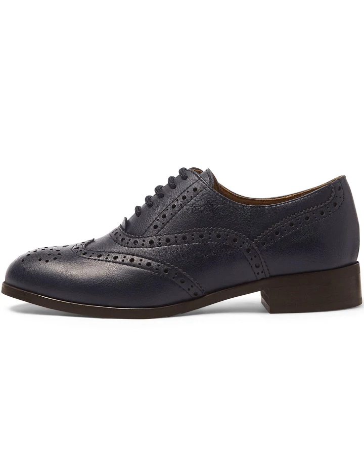Will's Vegan Store Damen vegan Oxford Brogues Marineblau