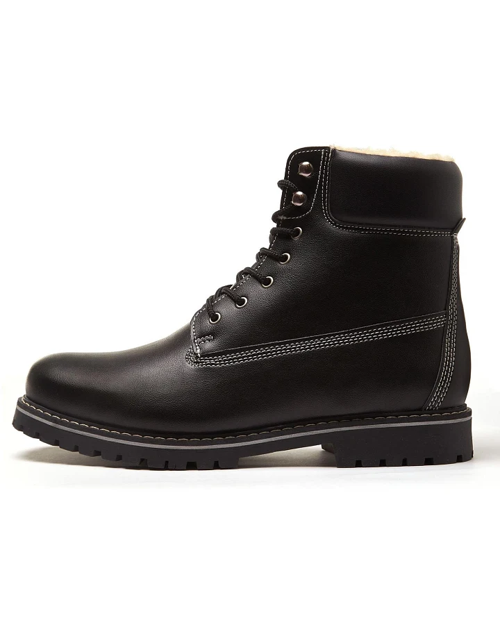 Will's Vegan Store Herren vegan Isolierte Dock Boots Schwarz