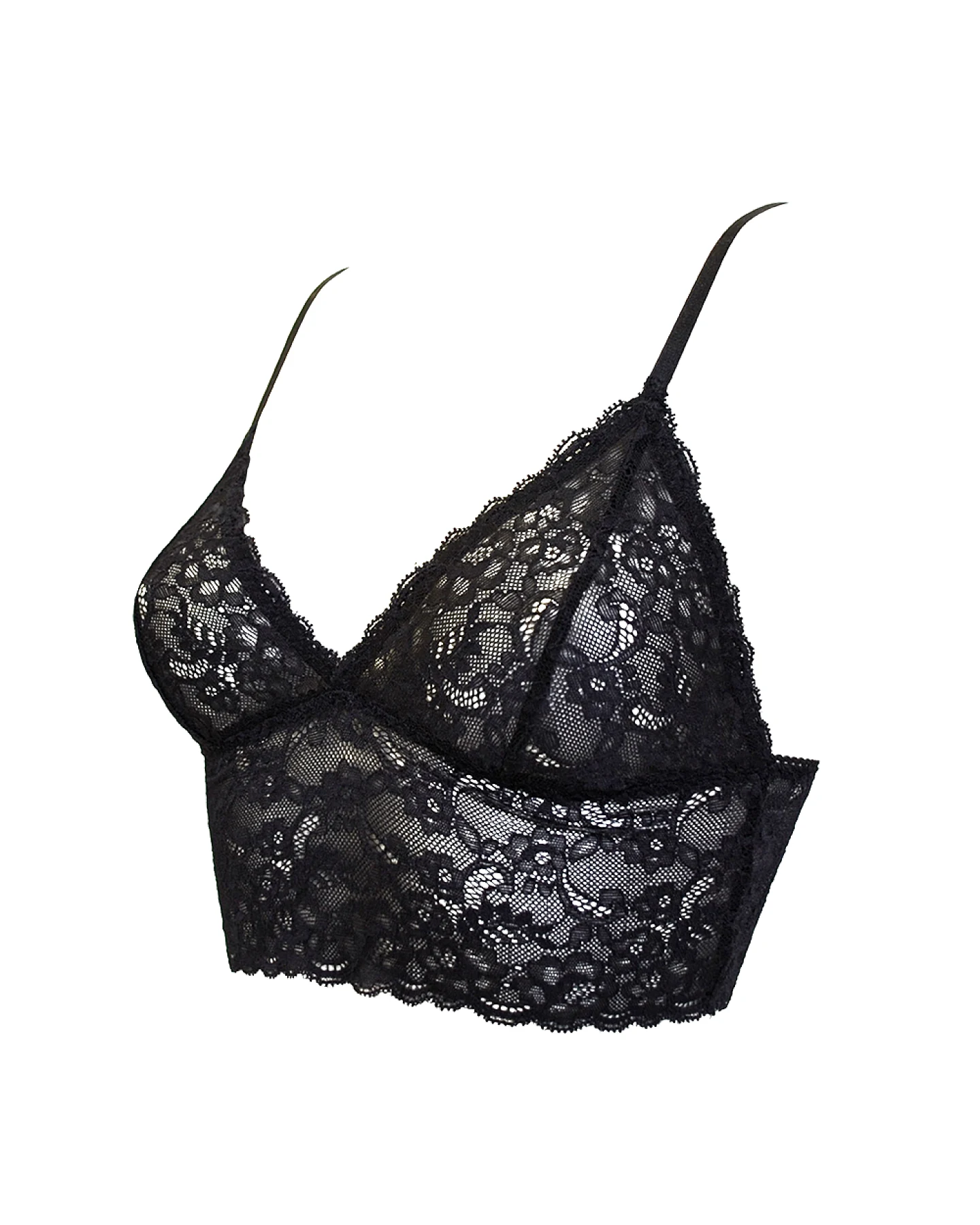 Anekdot Damen vegan New Moon Longline Bralette Schwarz – Ansicht 2