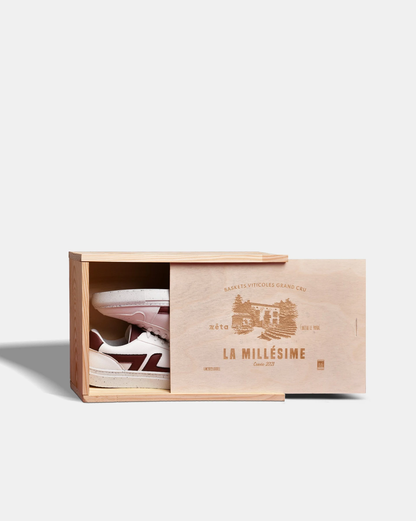 Zèta Herren vegan Sneaker Alpha Dunkelrot – Ansicht 2