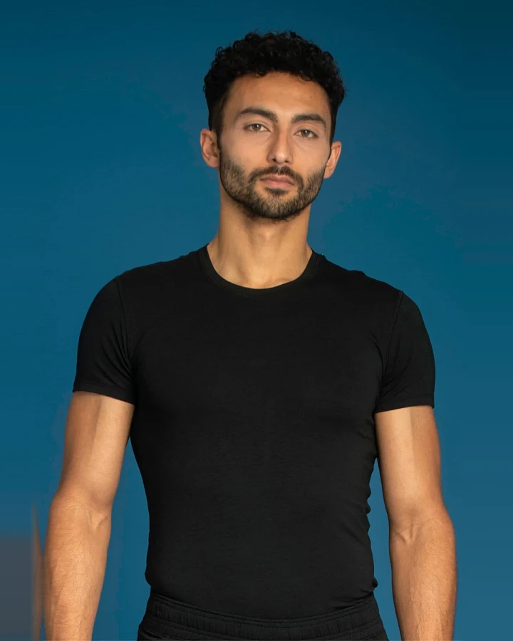 nice to meet me Herren vegan Core T-Shirt Tiefschwarz