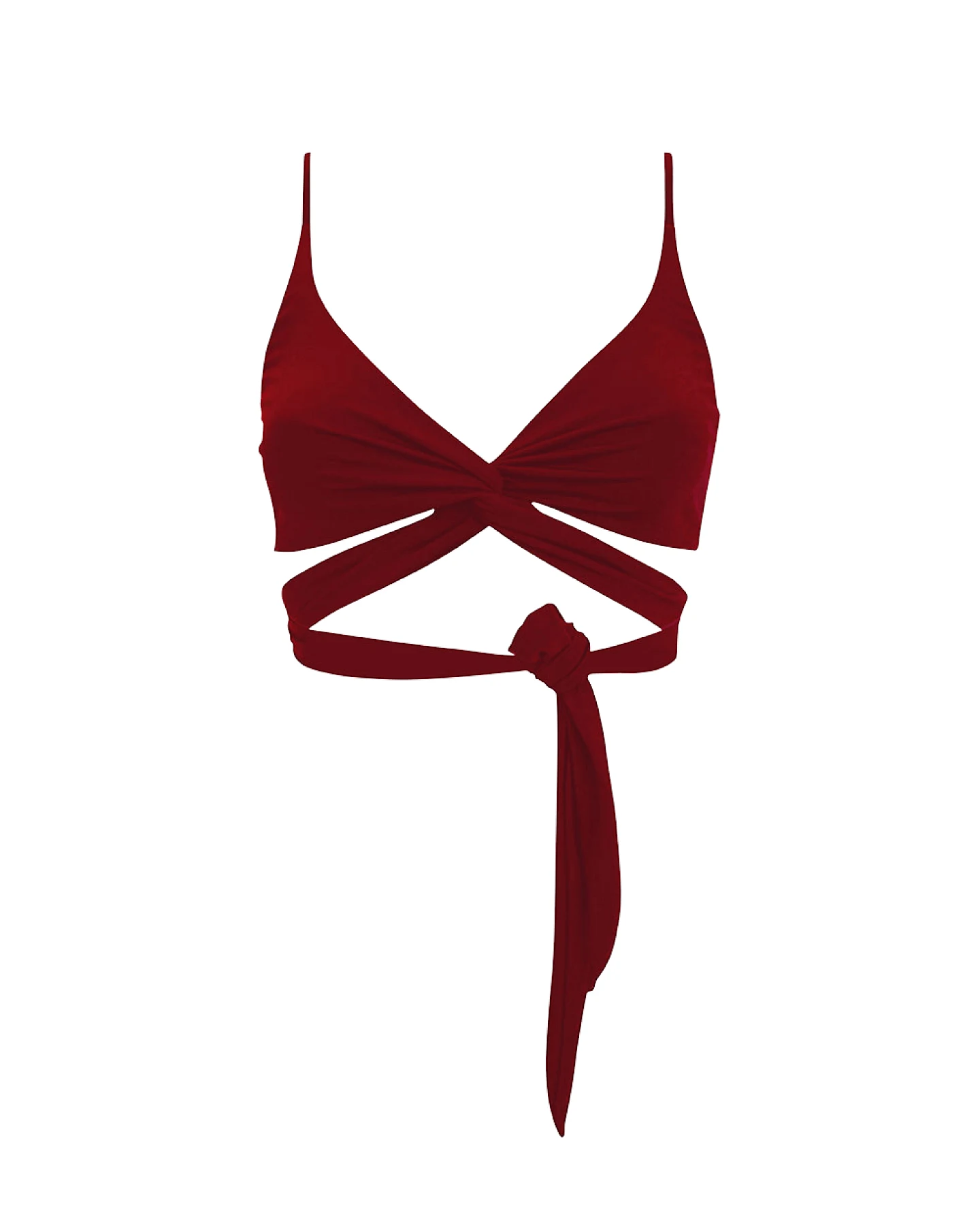 Anekdot Damen vegan Lin Bikini Top Merlot – Ansicht 2