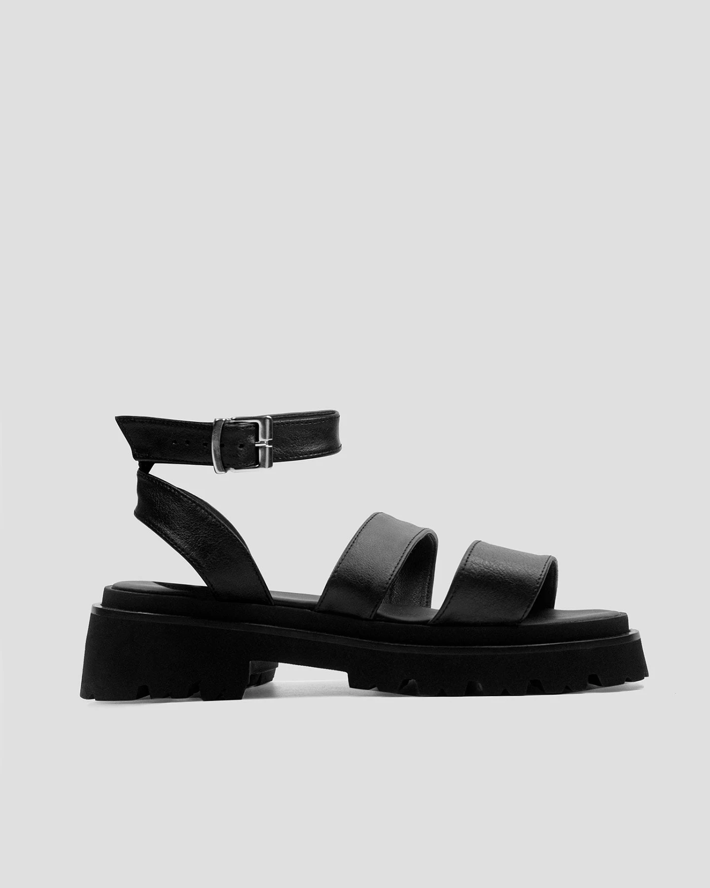 BOHEMA Damen vegan Sandalen Riemchen Schwarz – Ansicht 2