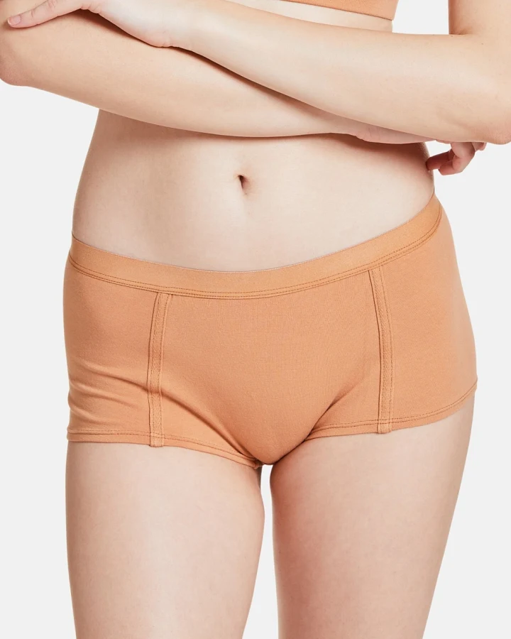 VATTER Damen vegan 3er-Pack Shorts Easy Emma Sandstorm