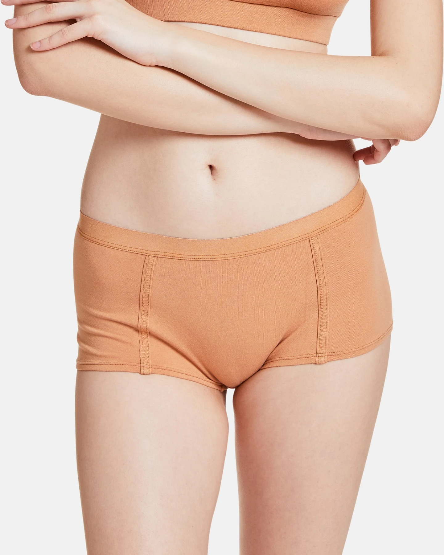 VATTER Damen vegan 3er-Pack Shorts Easy Emma Sandstorm – Ansicht 2