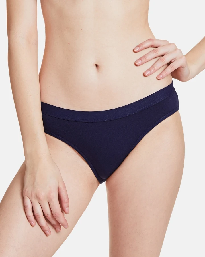 VATTER Damen vegan 3er-Pack Slips Steady Suzie Navy