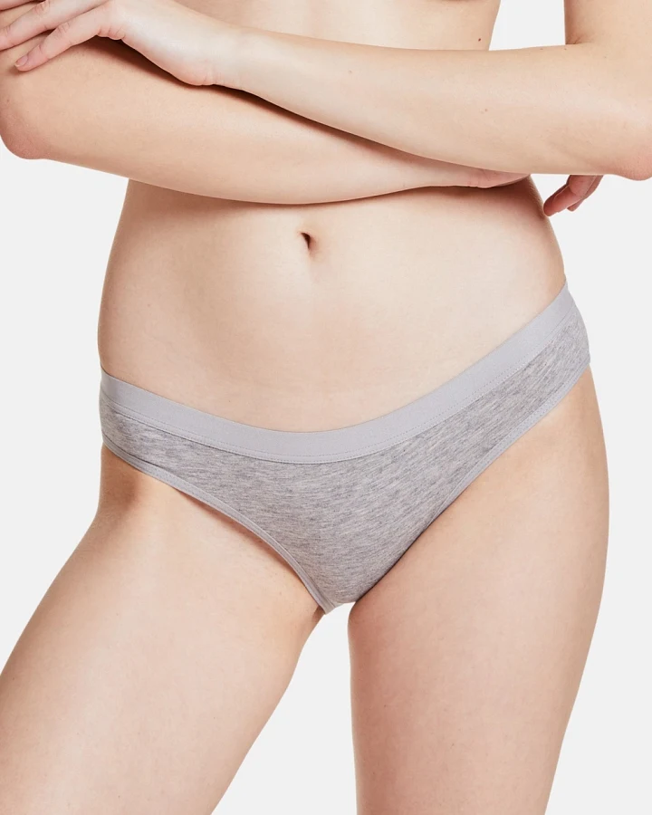VATTER Damen vegan 3er-Pack Slips Steady Suzie Grey
