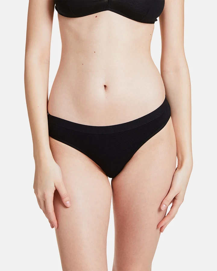 VATTER Damen vegan 3er-Pack Slips Steady Suzie Schwarz