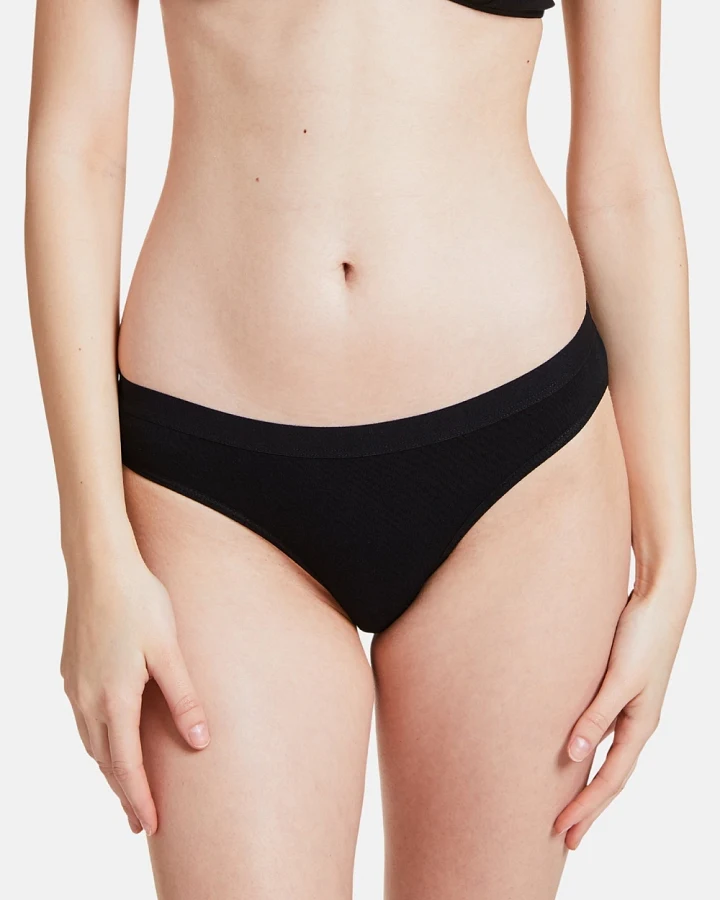 VATTER Damen vegan 3er-Pack Slips Steady Suzie Schwarz