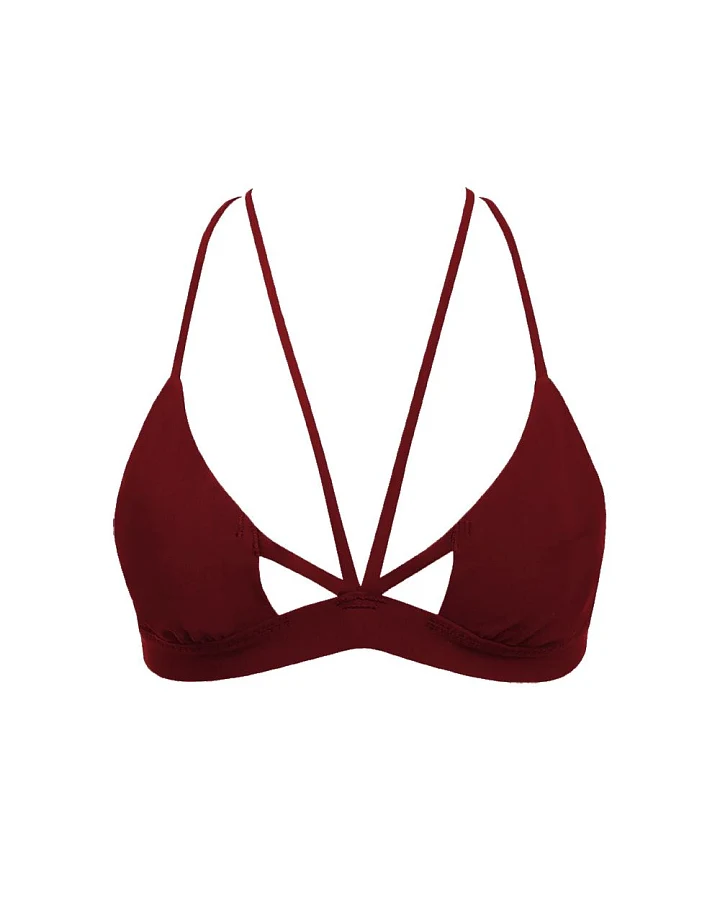Anekdot Damen vegan Nova Bikini-Oberteil Merlot