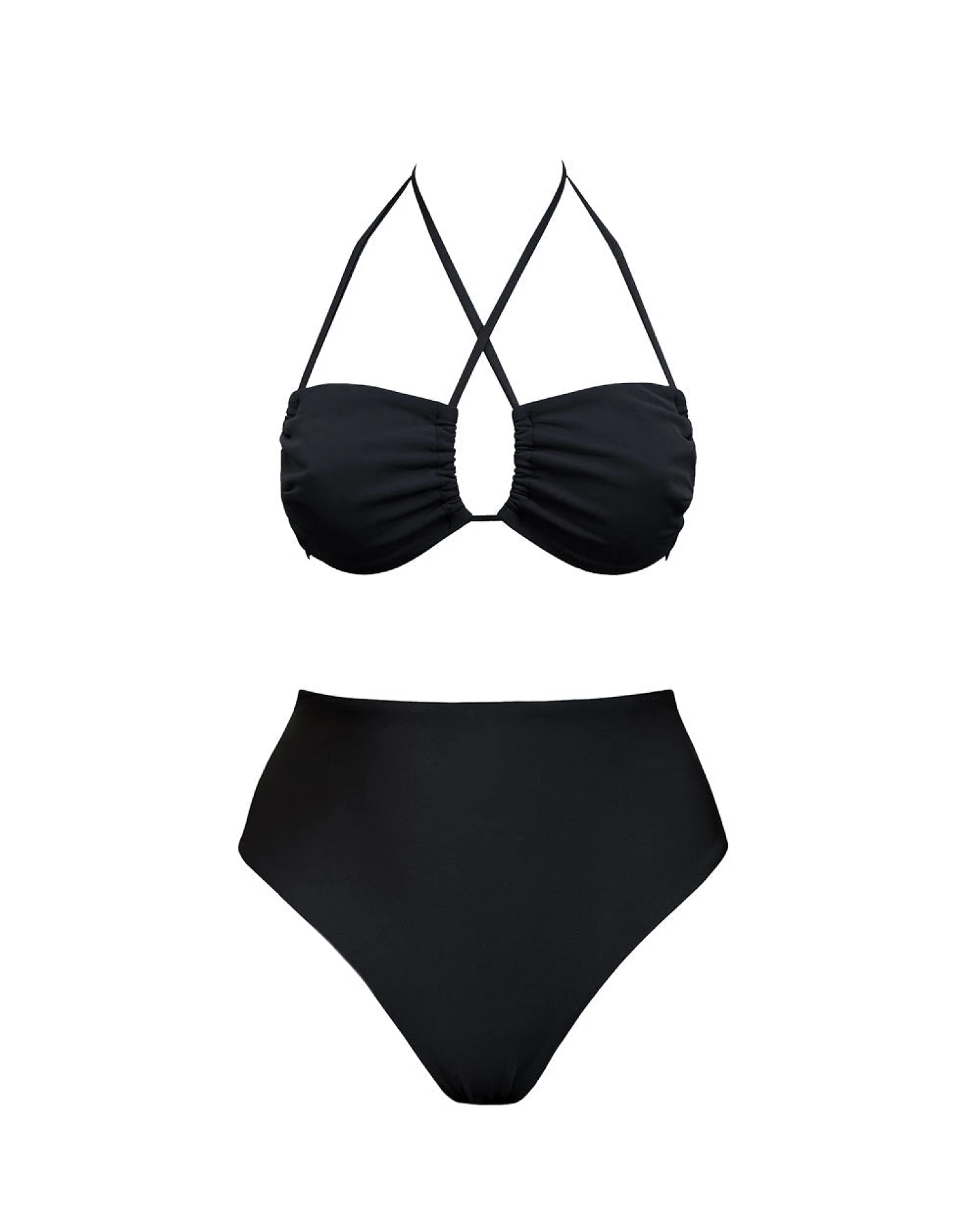 Anekdot Damen vegan Low Versatile + Skyline High Bikini Set Schwarz – Ansicht 2