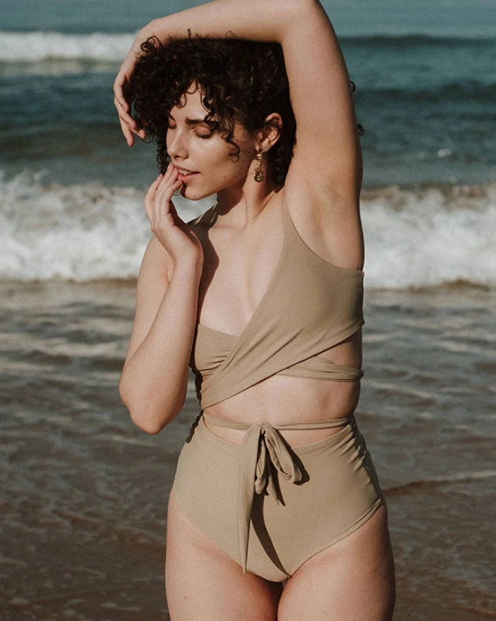Anekdot Damen vegan Lin + Core High Bikini Set Mosaik