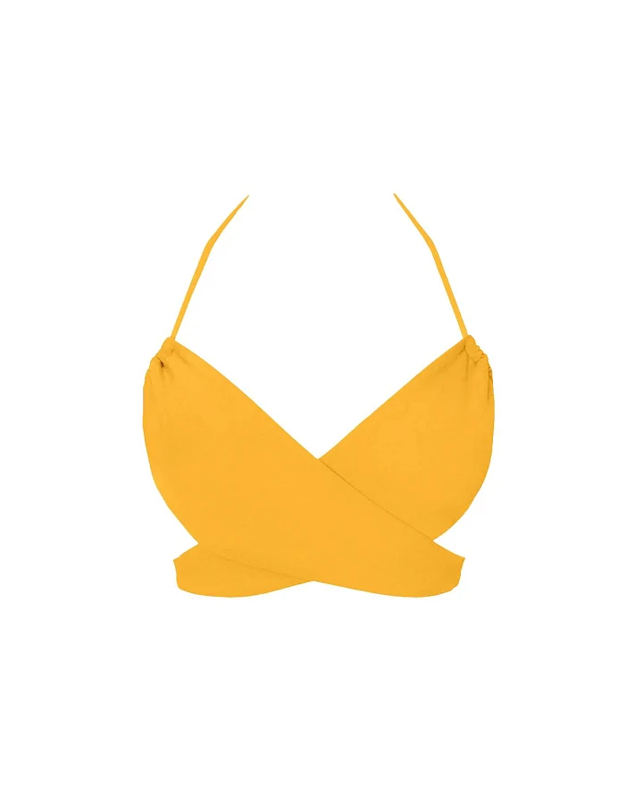 Anekdot Damen vegan Versatile Bikinioberteil Gelb