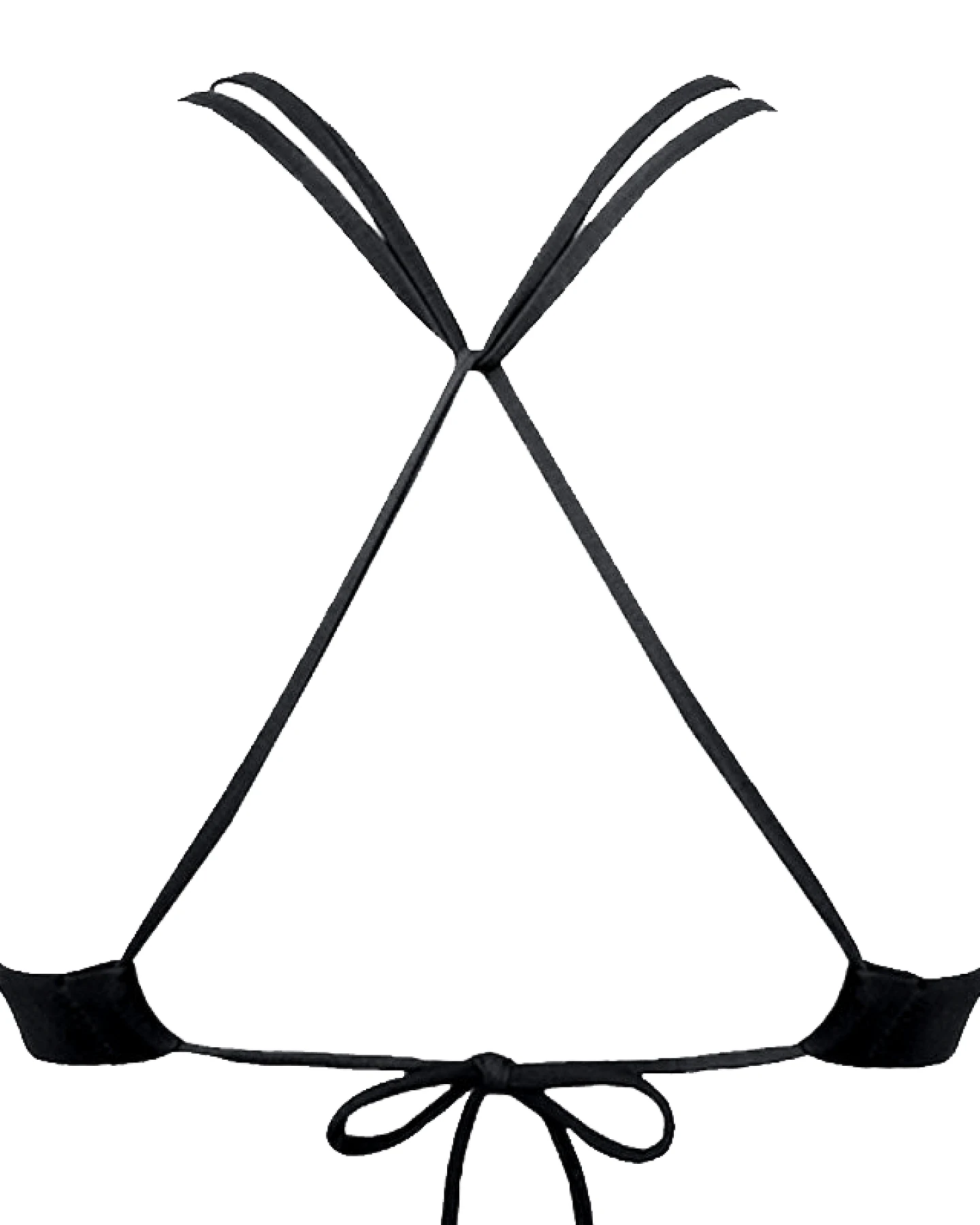 Anekdot Damen vegan Core Bikinioberteil Schwarz – Ansicht 2
