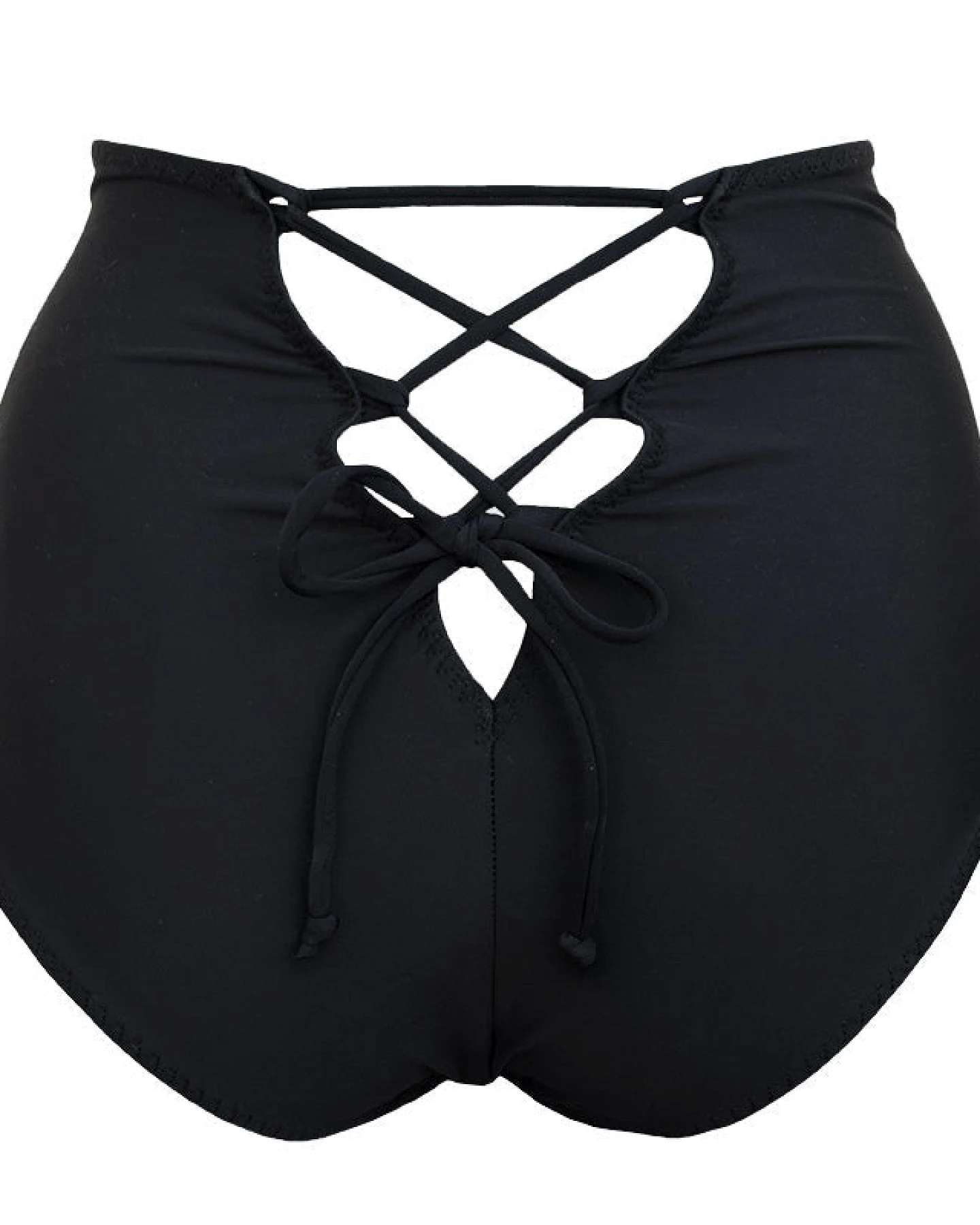 Anekdot Damen vegan Nova Bikini Bottom Fliege Schwarz – Ansicht 2