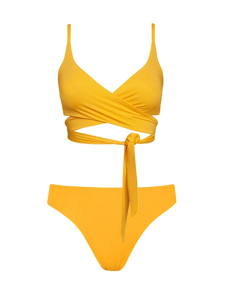 Anekdot Damen vegan Lin + Skyline Slim Bikini Set Gelb