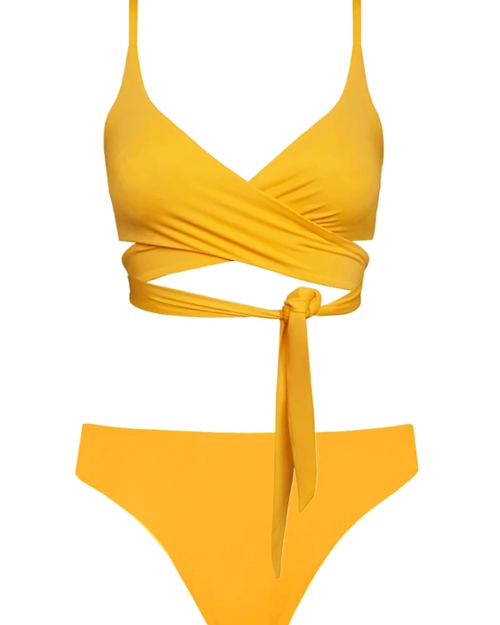 Anekdot Damen vegan Lin + Skyline Slim Bikini Set Gelb