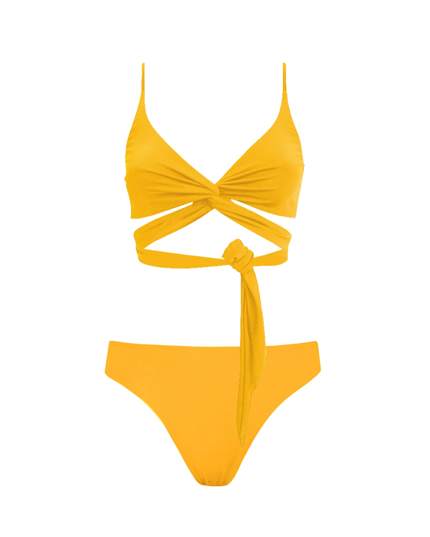 Anekdot Damen vegan Lin + Skyline Slim Bikini Set Gelb – Ansicht 2