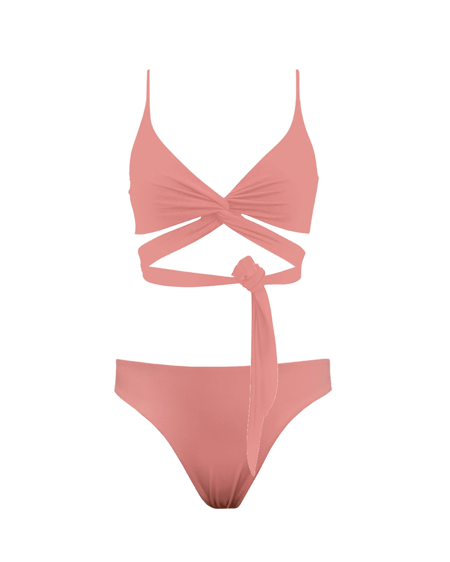 Anekdot Damen vegan Lin + Skyline Slim Bikini Set Blush Rosa – Ansicht 2