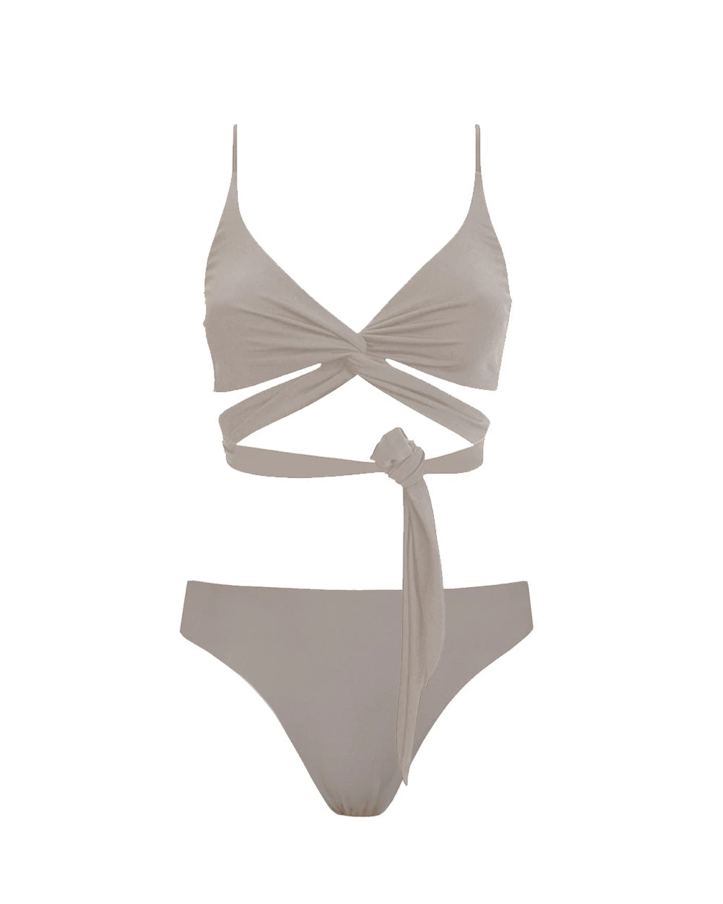 Anekdot Damen vegan Lin + Skyline Slim Bikini Set Mosaic Beige – Ansicht 2
