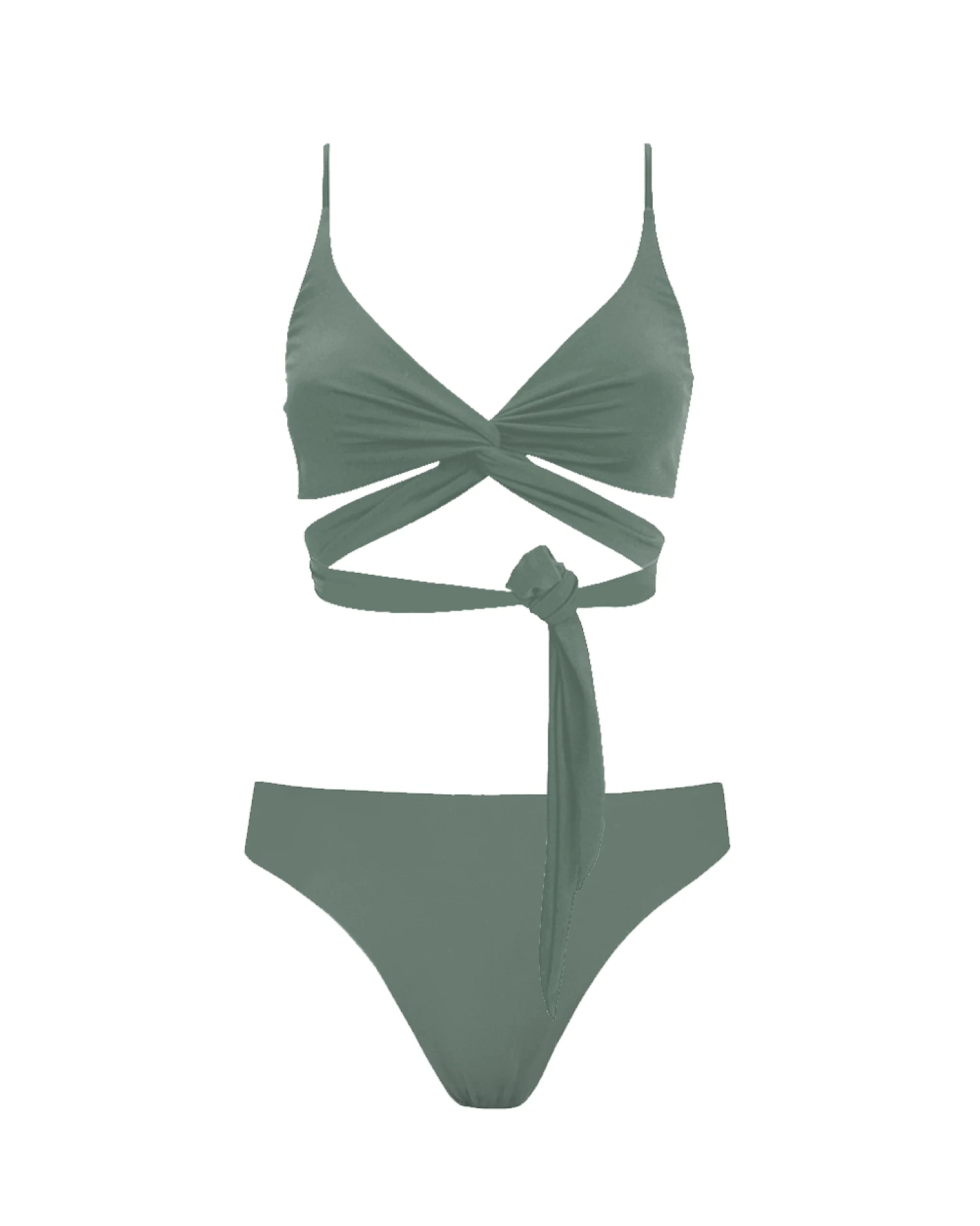 Anekdot Damen vegan Lin + Skyline Slim Bikini Set Sage – Ansicht 2