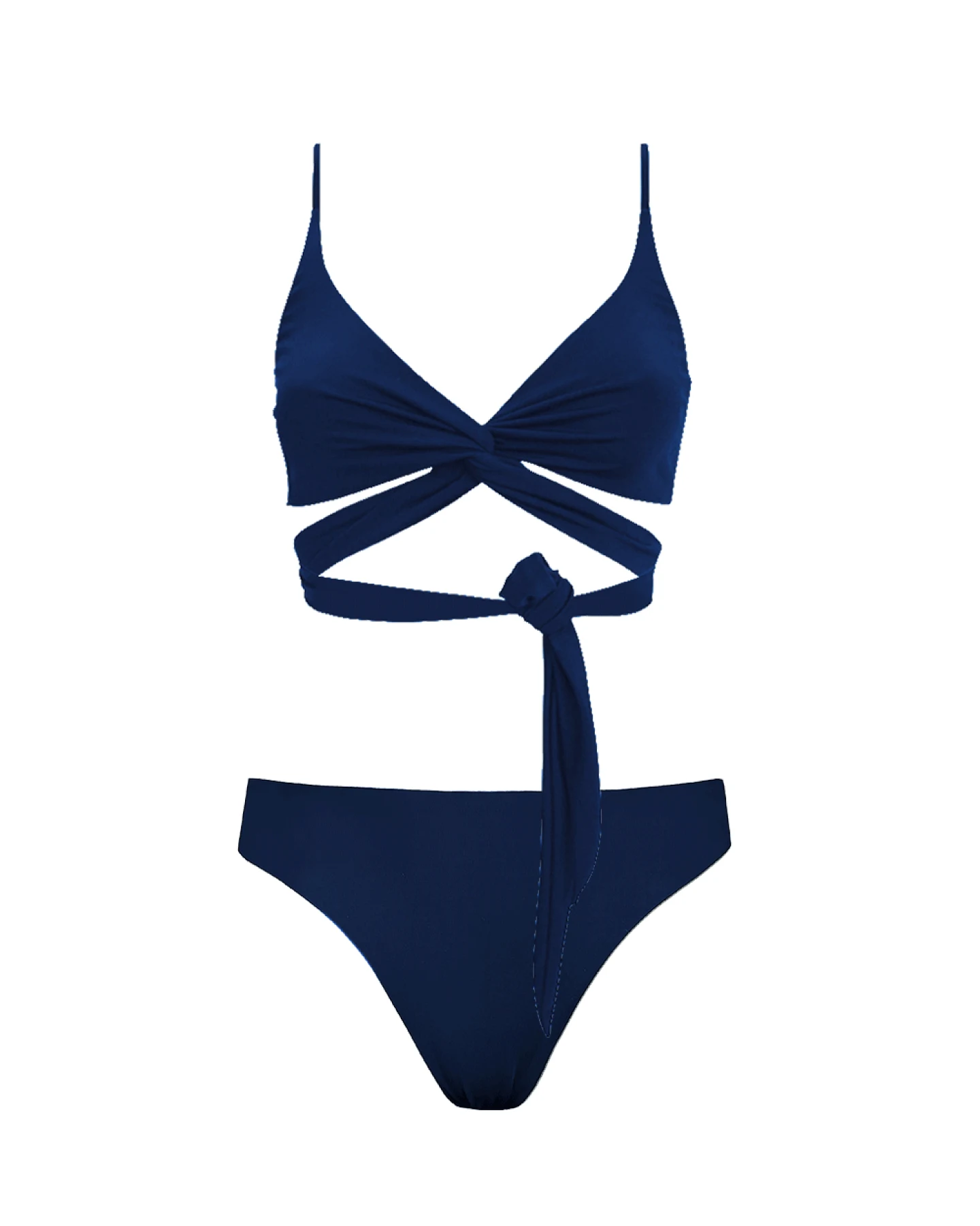 Anekdot Damen vegan Lin + Skyline Slim Bikini Set Navy – Ansicht 2