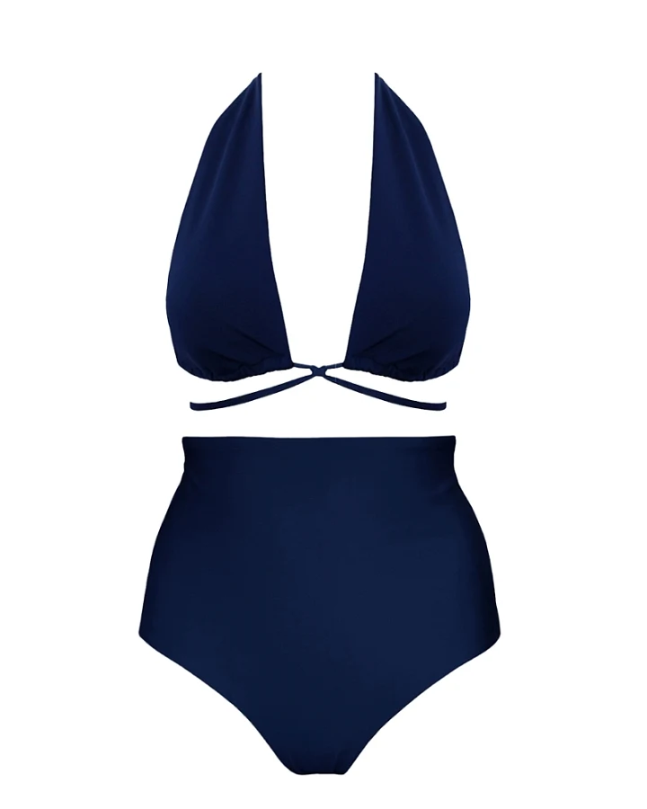 Anekdot Damen vegan Versatile + Core High Bikini Set Navy