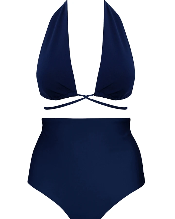 Anekdot Damen vegan Versatile + Core High Bikini Set Navy