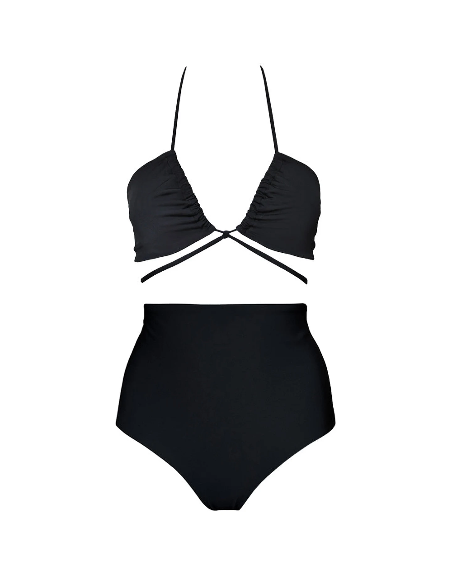 Anekdot Damen vegan Versatile + Core High Bikini Set Schwarz – Ansicht 2