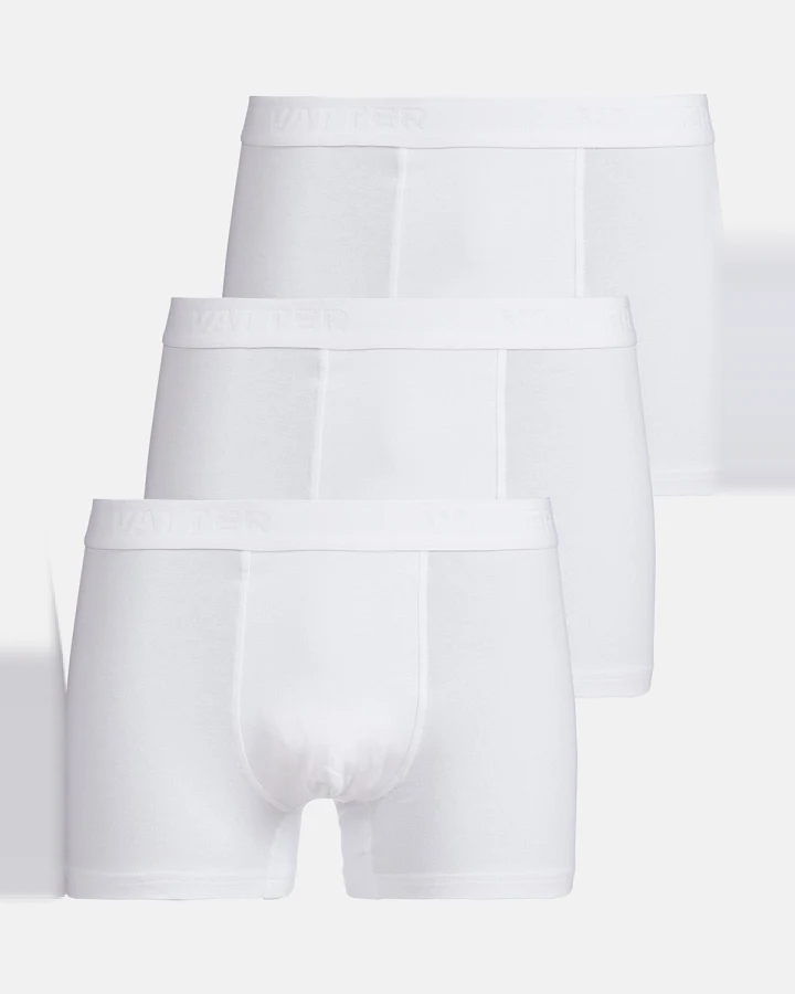 VATTER Herren vegan Trunk Short Tim White 3er-Pack
