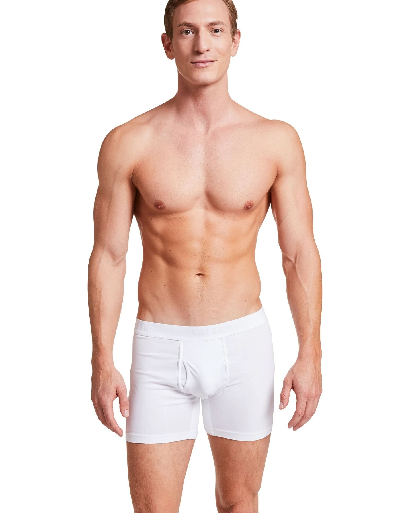 VATTER Herren vegan Boxershorts Claus Weiß 3er-Pack – Ansicht 2