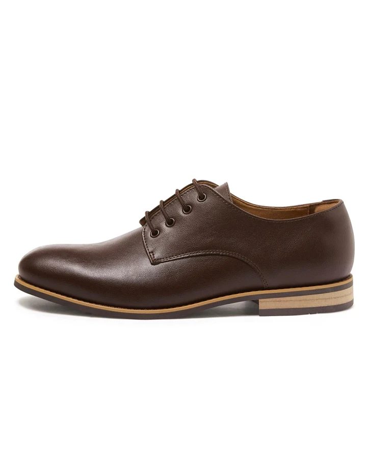 Will's Vegan Store Herren vegan Casual Derbys Dunkelbraun